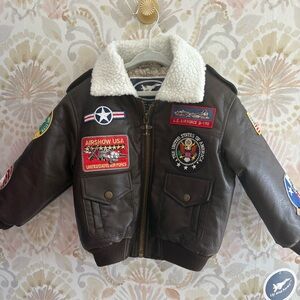 NWT Up and Away Children's Medium-Weight A-2 Bomber Jacket